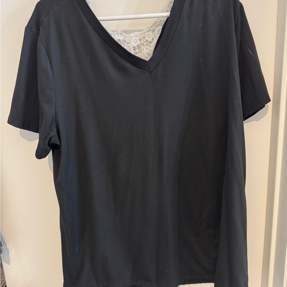 Black Short Sleeve Relaxed Fit Tee